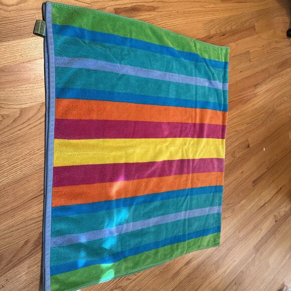 Vtg Cecil Saydah Beach Towels Set of 3 Colorful Patterns Stripes 63x33” Turtle - Picture 6 of 6